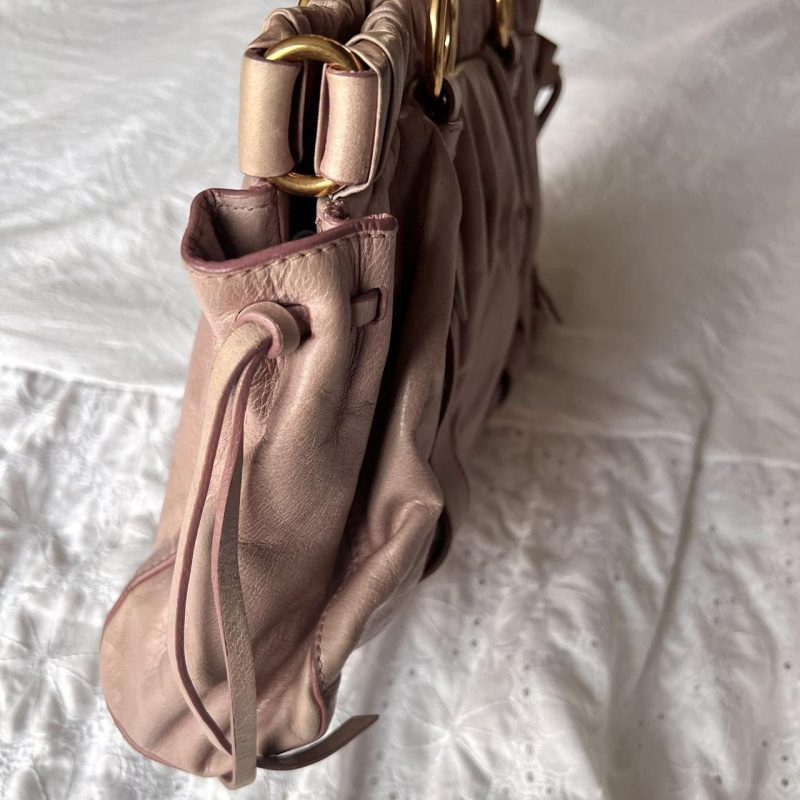Gorgeous Authentic Dusty Pink Miu Miu Vitello Bag With Gold Hardware - Image 3