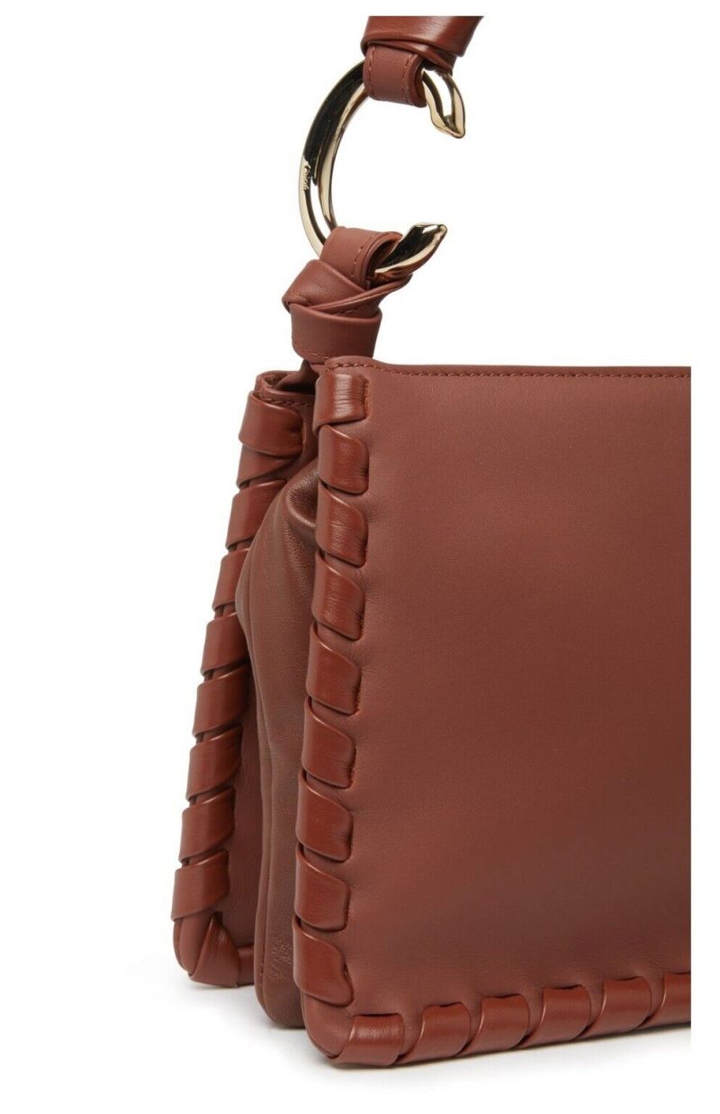 CHLOE MUTLI GUSSET  CALF & NAPPA LAMBSKIN SHOULDER BAG - NEW Handbag Brown - Image 10