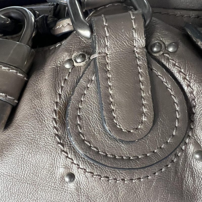 Authentic Bronze Chloe Paddington Bag With Silver Hardware - Image 3