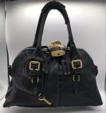 Chloe 2000s Paddington Leather Hand Bag Black Vintage