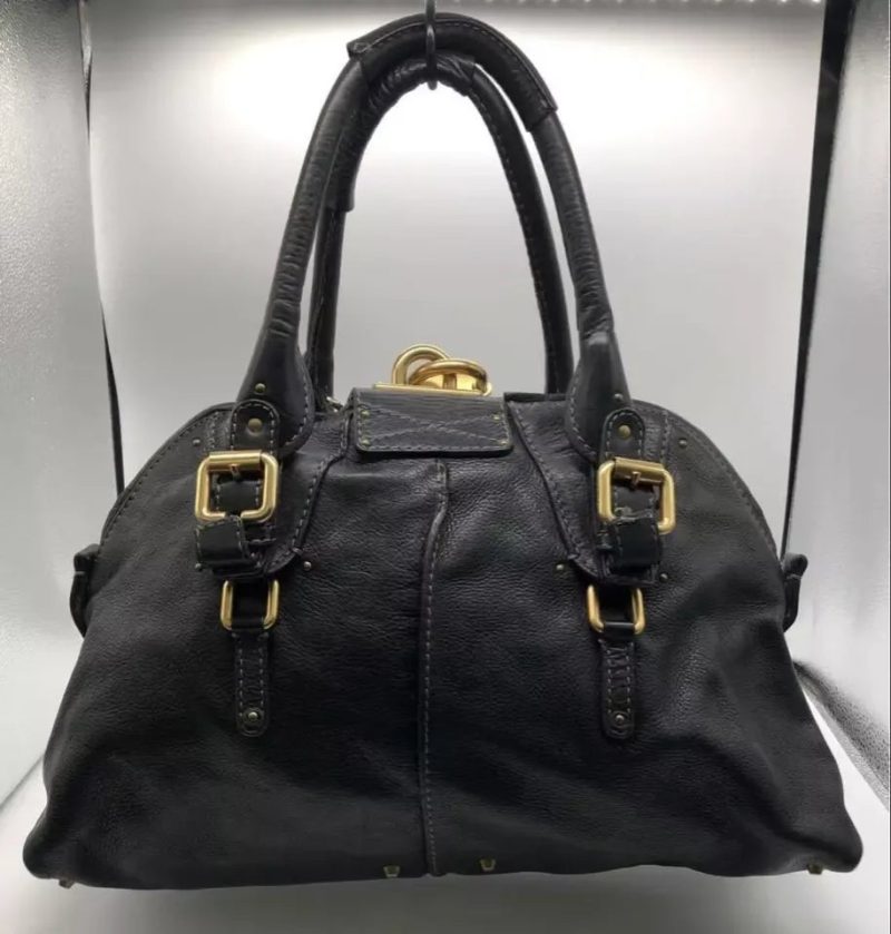 Chloe 2000s Paddington Leather Hand Bag Black Vintage - Image 2