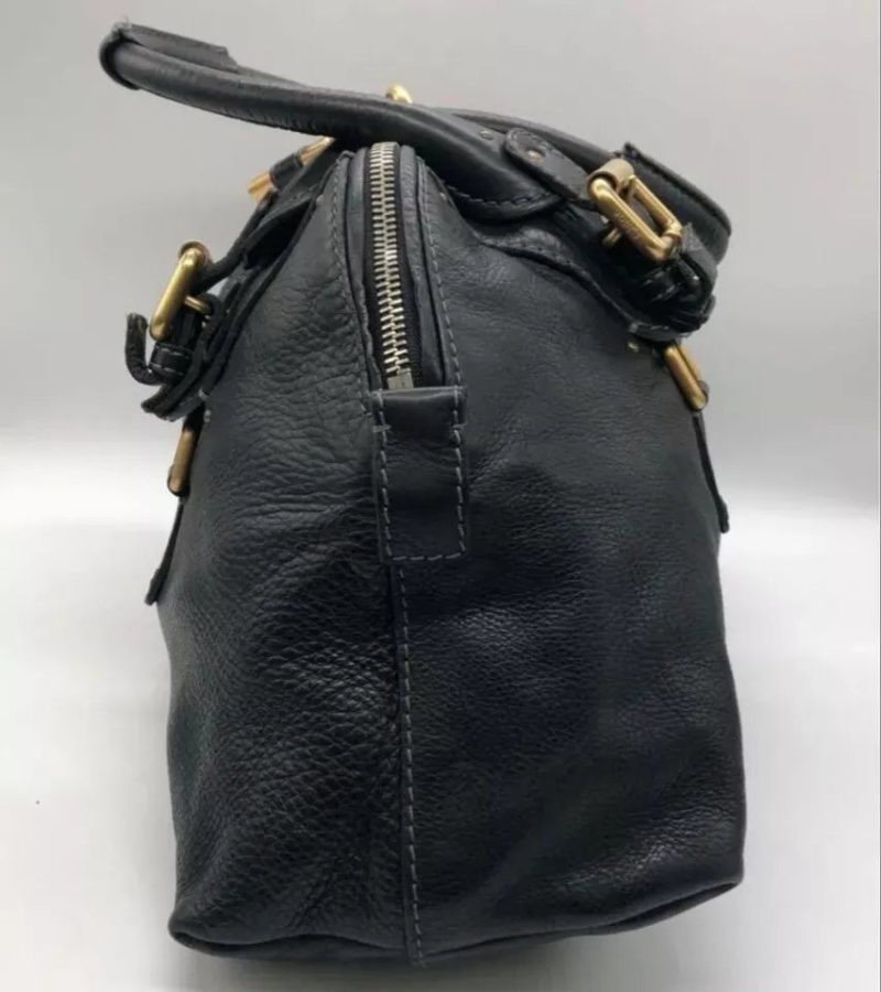 Chloe 2000s Paddington Leather Hand Bag Black Vintage - Image 3